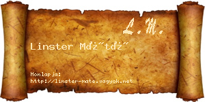 Linster Máté névjegykártya
